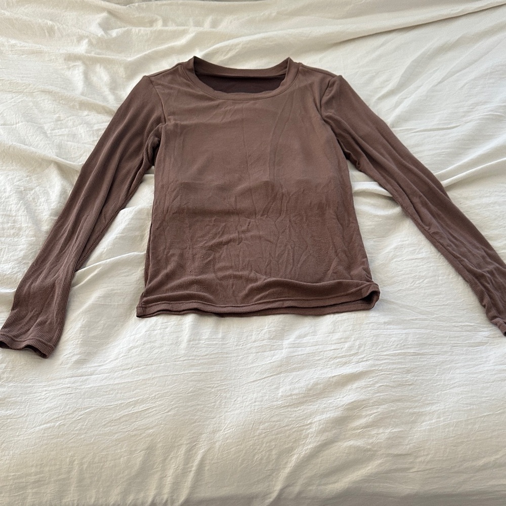 Klassy Network Chocolate Long Sleeve Blouse